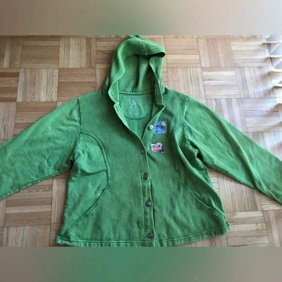 Michael Leu Collection (Boutique) Sweater Cardigan, 100% Cotton, Sweet Pea - XL - Picture 11 of 12